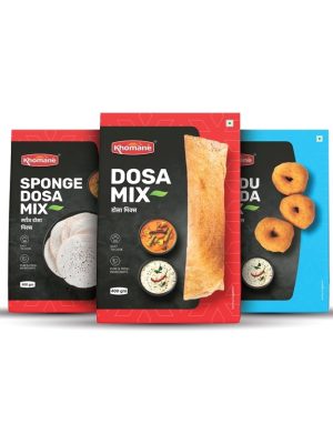 Khomane premix combo Dosa-Sponge-Dosa-Medu-Wada-Pack-of-3-400-gm