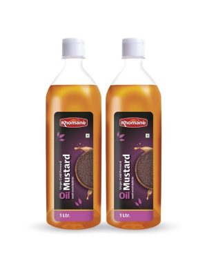 Khomane cold pressed oil combo Mustard-Pack-of-2