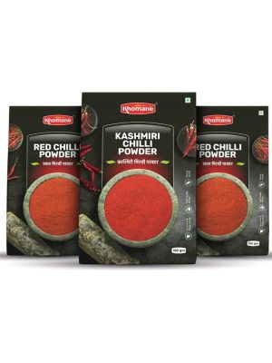 Khomane Masala combo Red-Chilli-Red-Chilli-Kashmiri-pack-of-3-100-gm