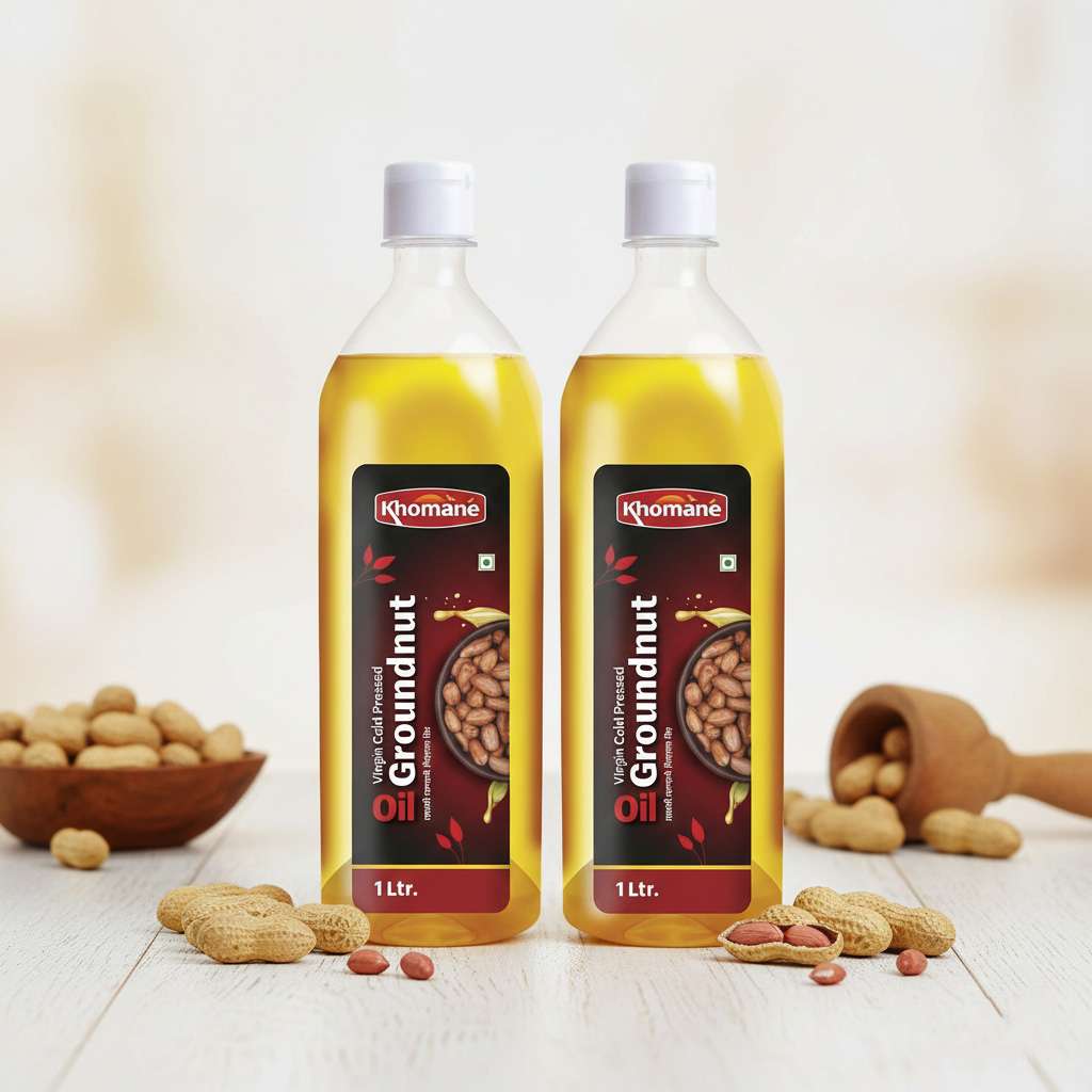 Cold-Pressed Groundnut Oil | Pack of 2 | 1 Litre Each