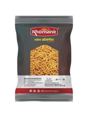 Khomane Agro Bhaji Shev – Crispy Indian Sev Namkeen | Perfect for Curries & Snacking | 500g