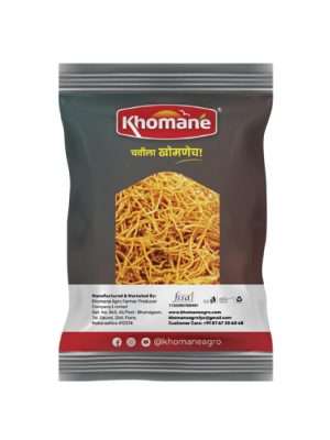Khomane Agro Zero Shev – Light & Crispy Sev Snack | Low-Spice Namkeen | 500g