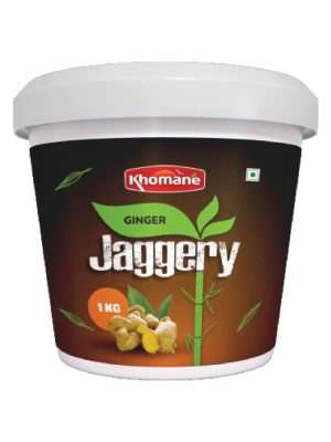 Khomane Agro Ginger Jaggery – Spiced Natural Sweetener with Ginger Flavour| 500g / 1 kg