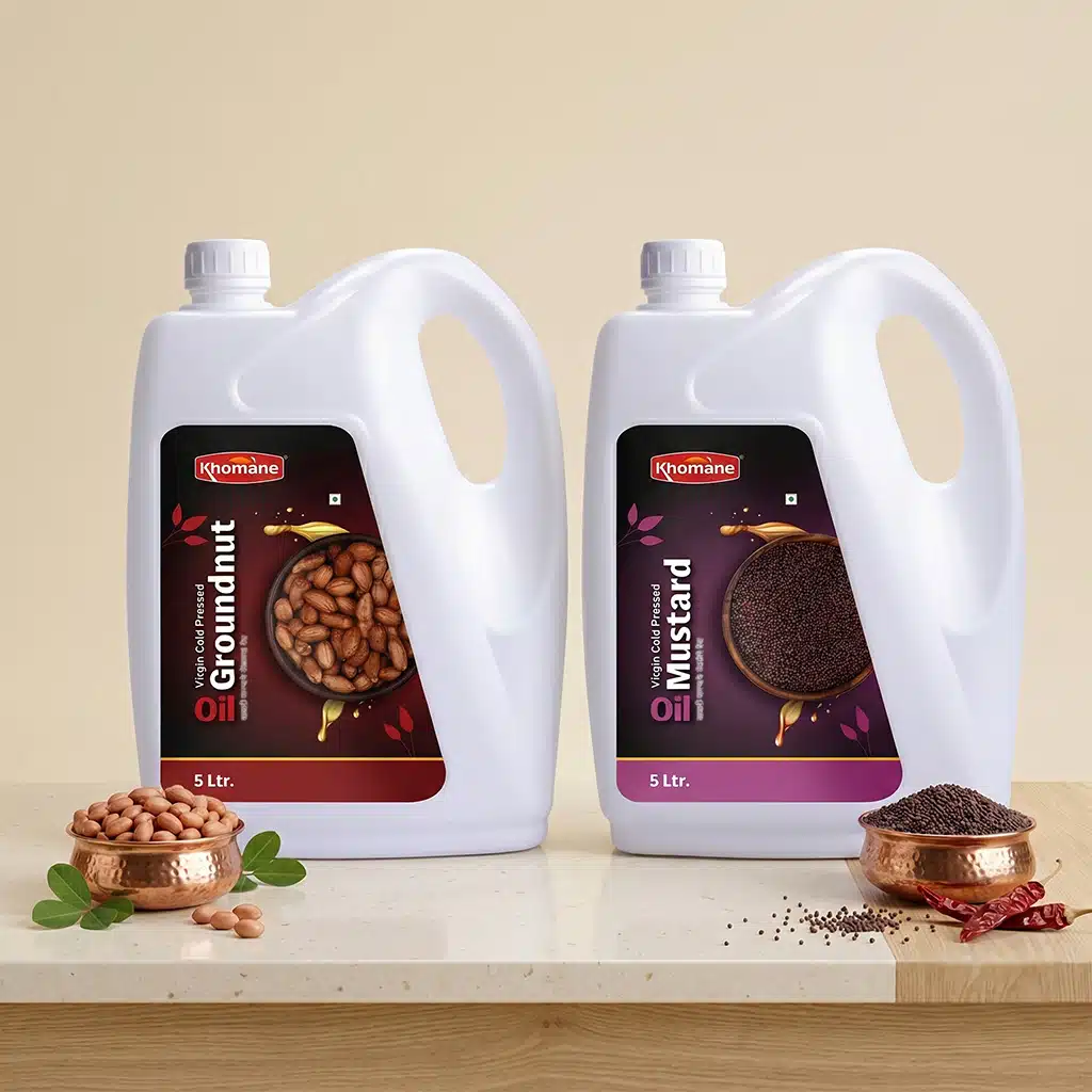 Cold Pressed Groundnut & Mustard Oil Combo 1 Cold Pressed Groundnut & Mustard Oil Combo