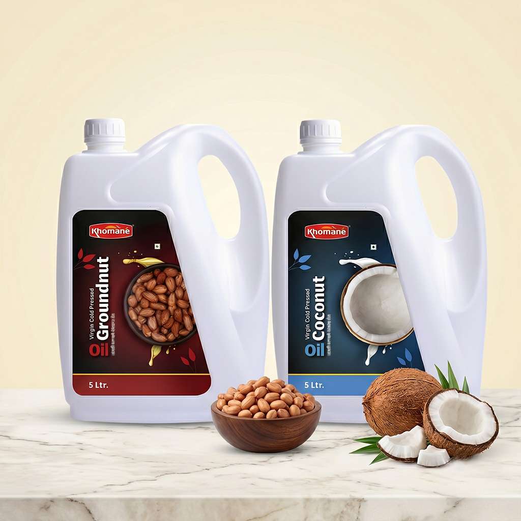 Cold Pressed Groundnut & Coconut Oil Combo 5L