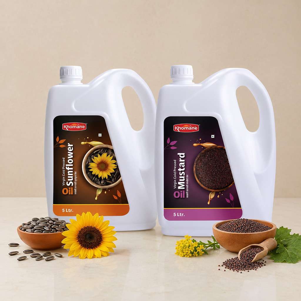Cold Pressed Sunflower & Mustard Oil Combo 5L