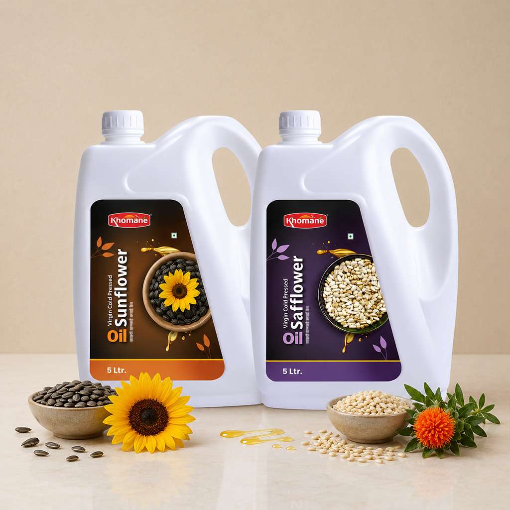 Cold Pressed Sunflower & Safflower Oil Combo 5L