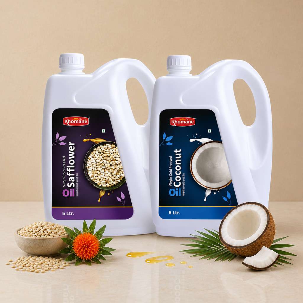 Cold Pressed Safflower & Coconut Oil Combo 5L