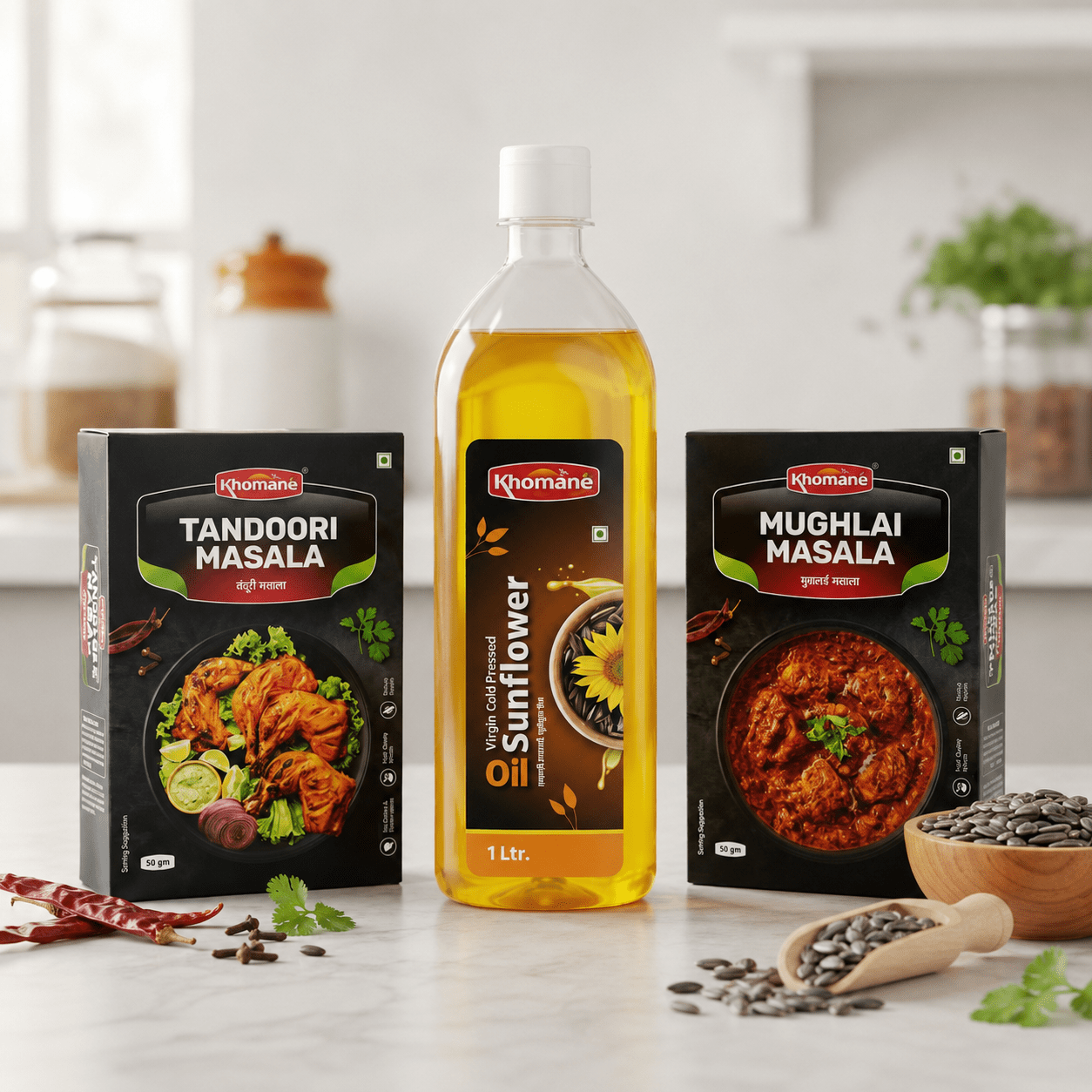 Tandoori Masala + Sunflower Oil + Mughlai Masala Combo