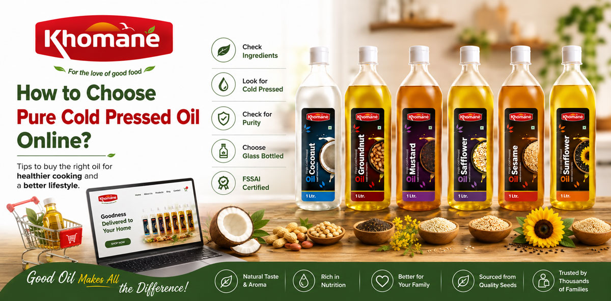 Khola pure cold pressed oils: coconut, groundnut, mustard, safflower, sesame, sunflower
